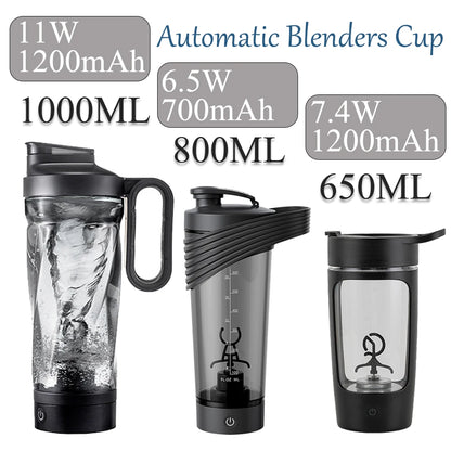 1000Ml Travel Electric Protein Powder Mixing Cup Automatic Shaker Sport Water Bottle Drinking Mixer Shake Cups with Scale