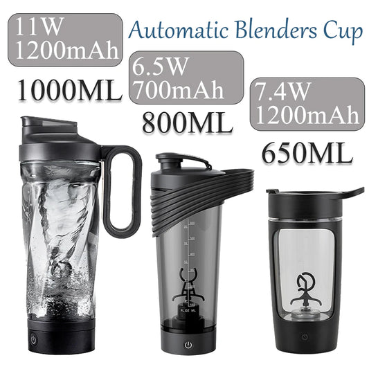1000Ml Travel Electric Protein Powder Mixing Cup Automatic Shaker Sport Water Bottle Drinking Mixer Shake Cups with Scale