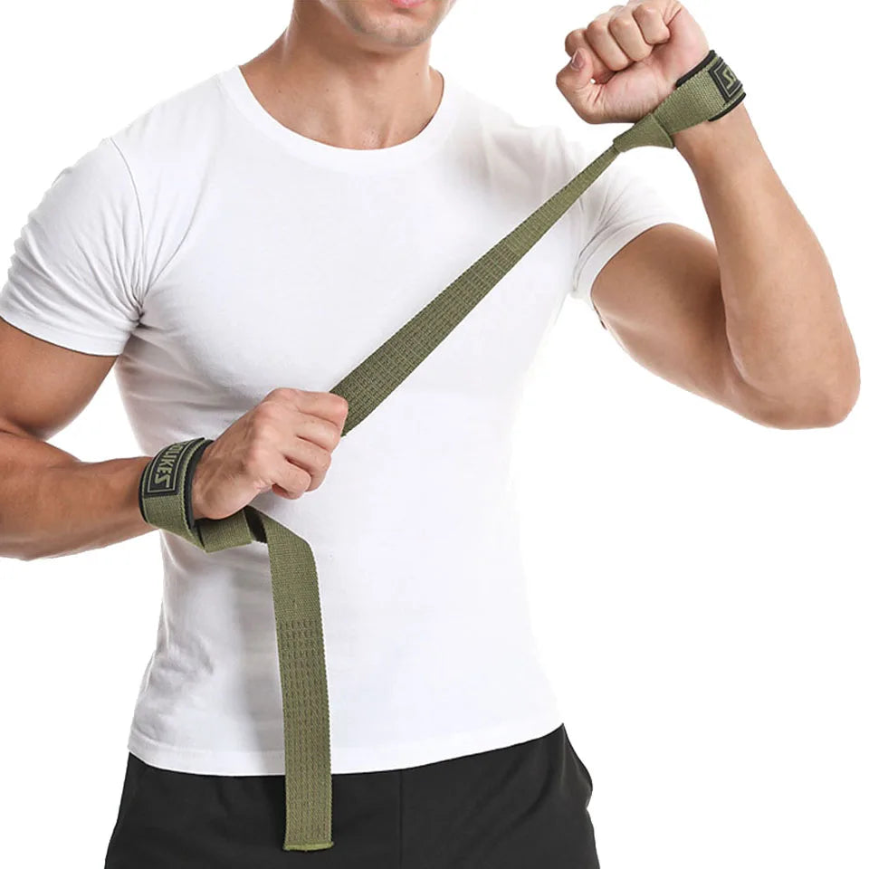Weightlifting Wrist Straps Strength Training Adjustable Non-Slip Gym Fitness Lifting Strap Wrist Support Grip Band