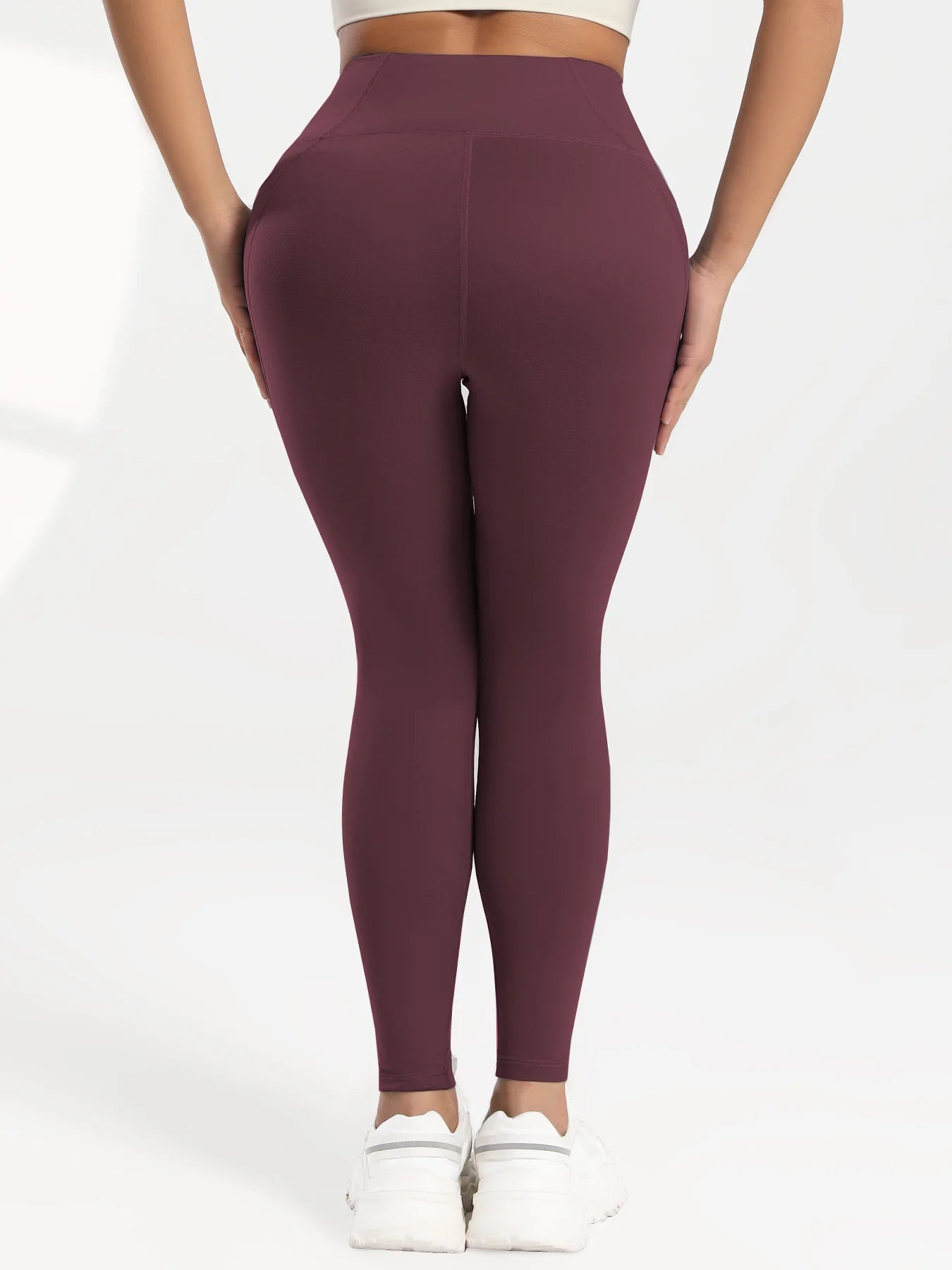 Pockets Gym Yoga Leggings Women Pure Color Casual Outdoors High Waist Skinny Leggings of Women Running Pants