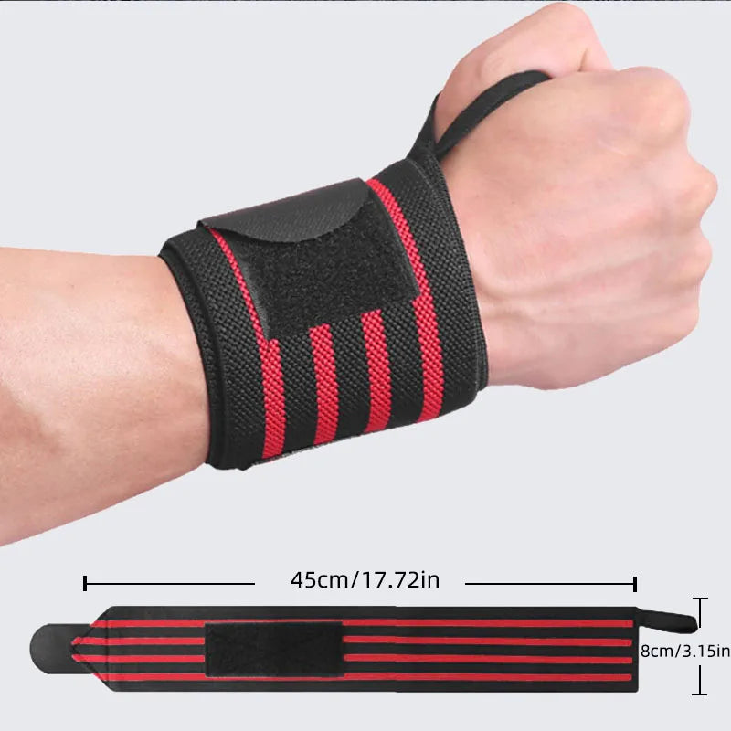 2 PCS Outdoor Fitness Wristband Wrist Support Weight Lifting Gym Training Wrist Support Brace Straps Wraps Crossfit Powerlifting